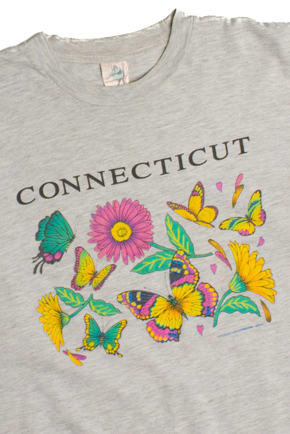 Vintage Connecticut Butterfly T-Shirt (1990s) 8663 - image 2