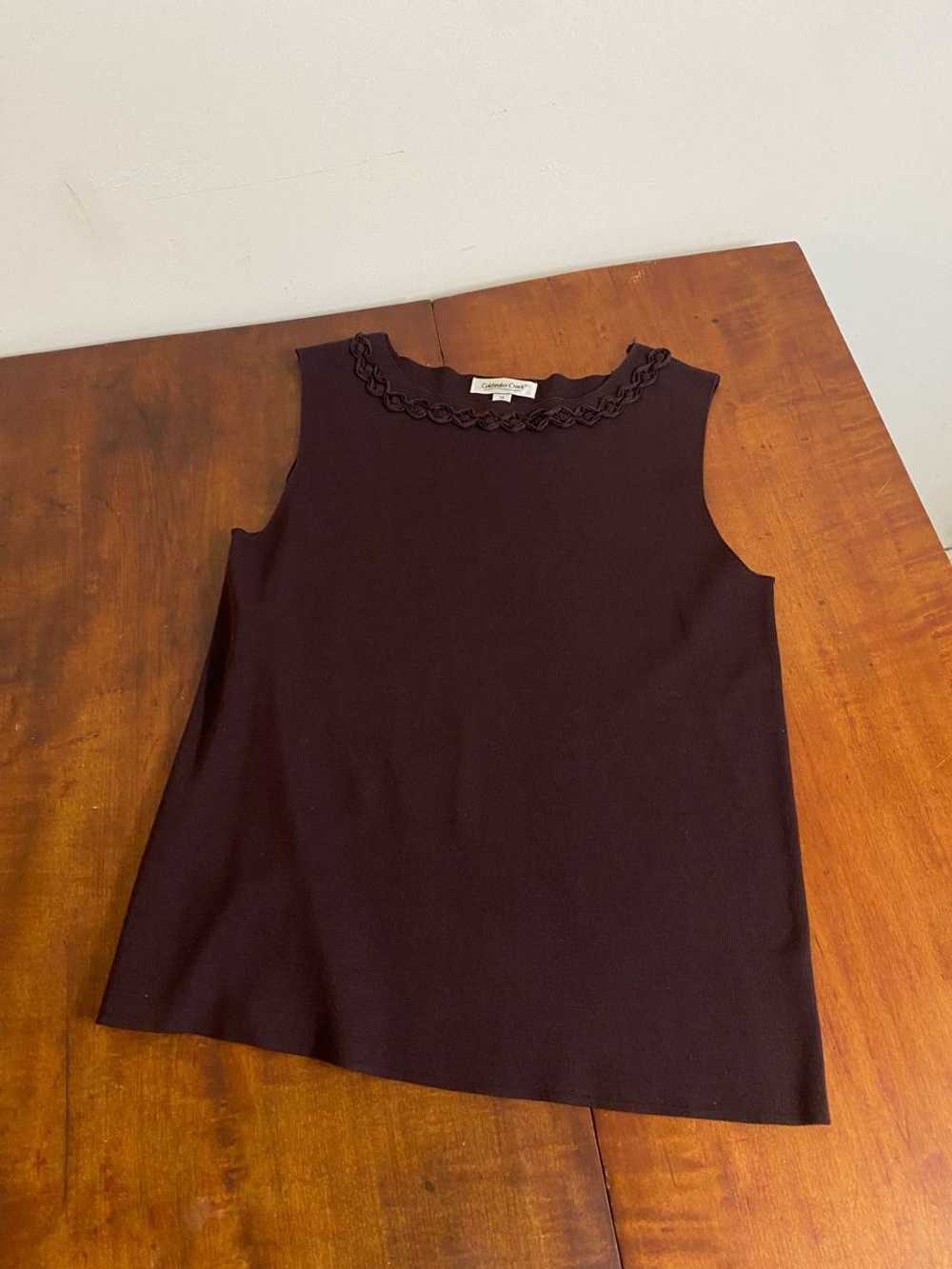 Cold Water Creek Brown Silk Tank Blouse (1X) | Us… - image 1