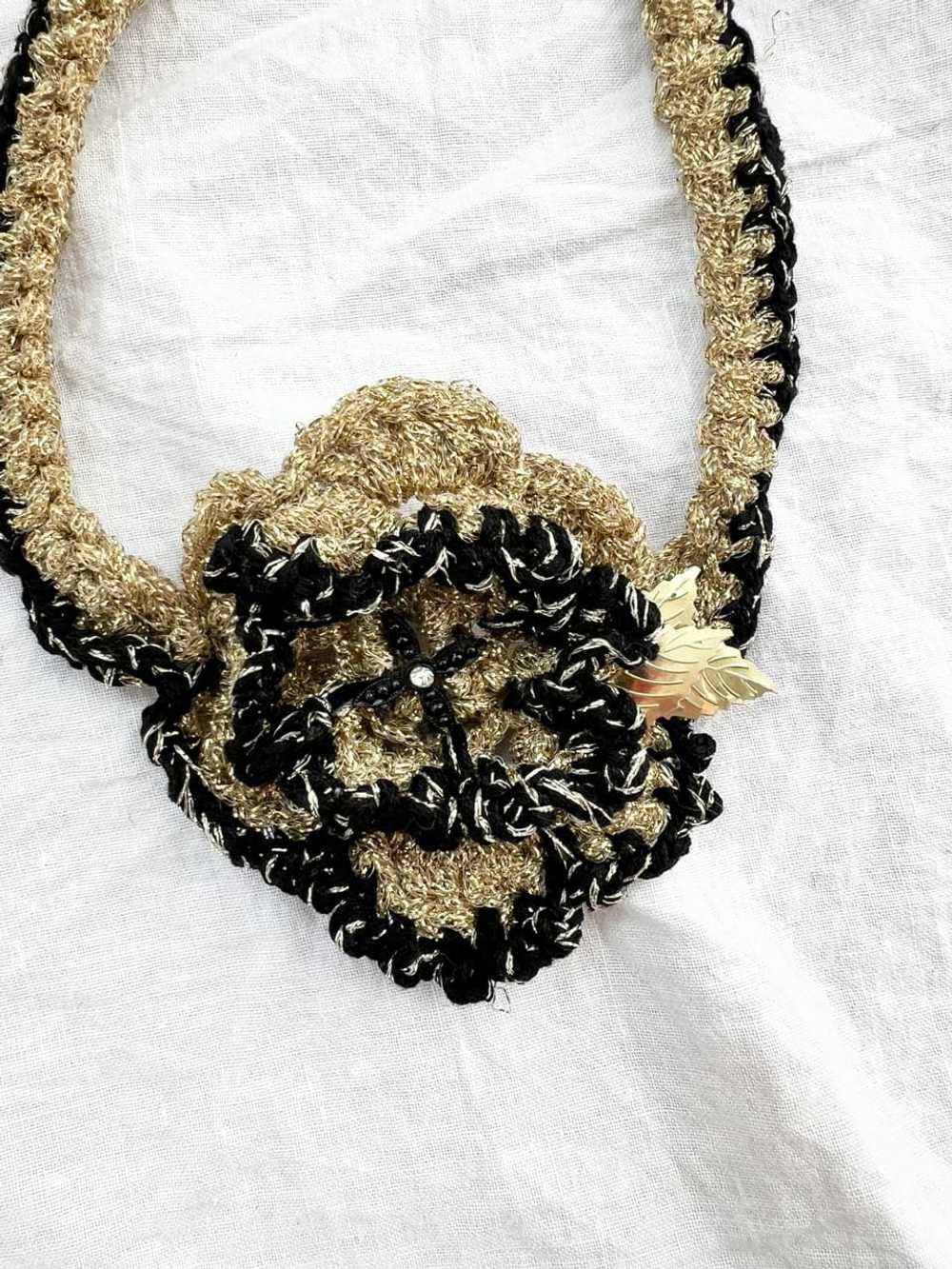 lurex macrame crochet choker - image 2