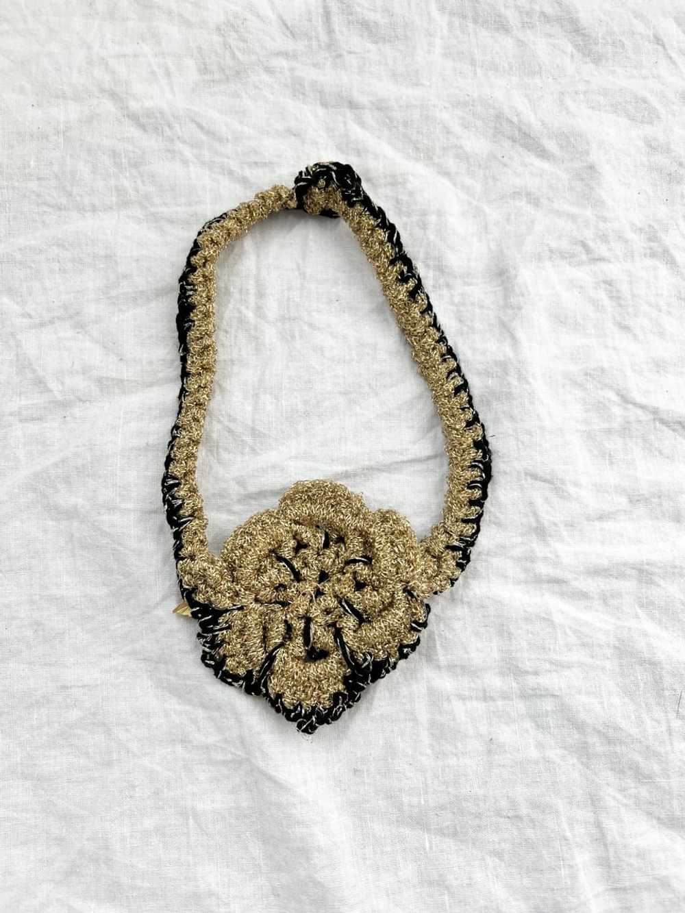 lurex macrame crochet choker - image 3