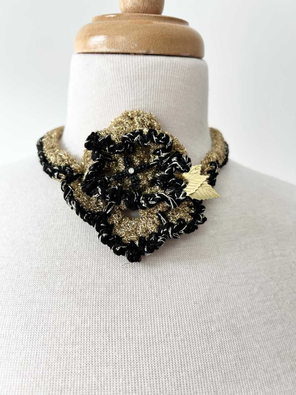 lurex macrame crochet choker - image 5