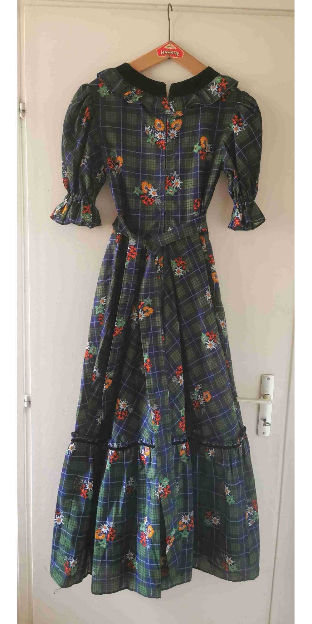 70's dress - 70's bohemian maxi dress with elasti… - image 6