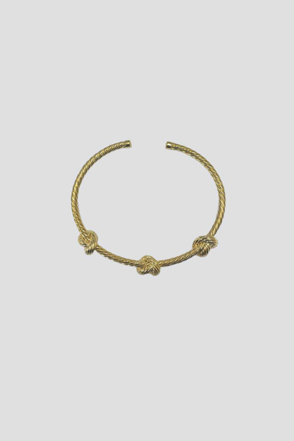 Knot Cuff Bracelet - 14K Gold Vermeil - image 1