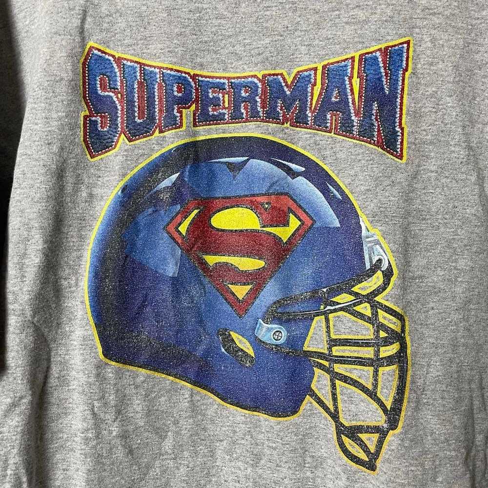 DC Comics Y2K Superman Grey 2XL Oversized T-shirt - image 2