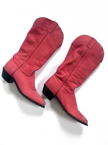 Red Suede Western Boots