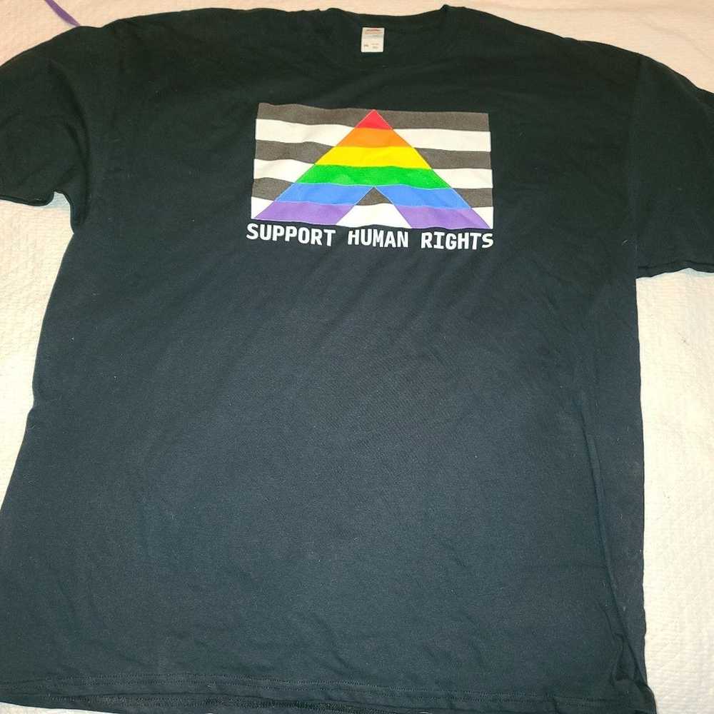 2XL Support Human Rights Tshirt - image 2