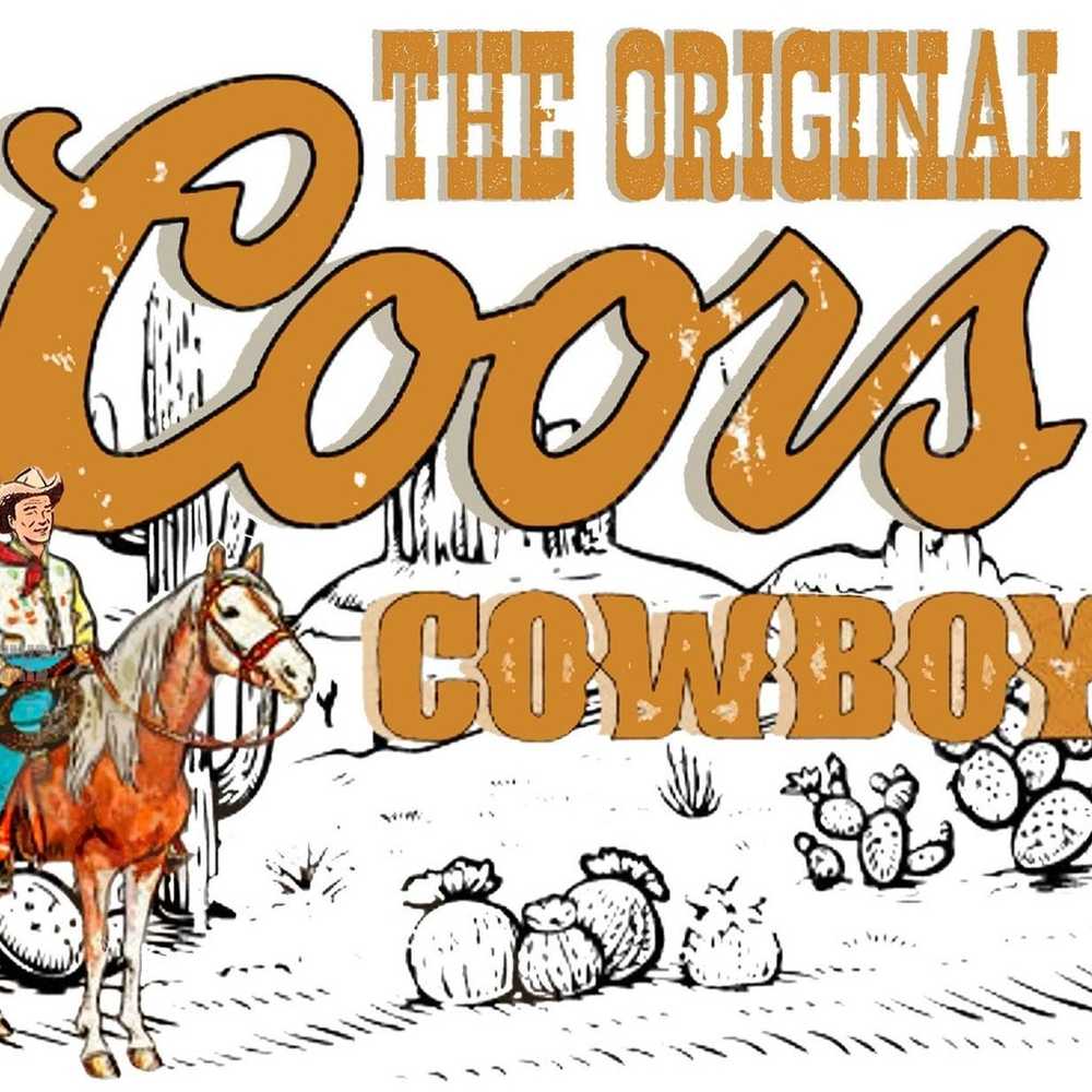 The original Coors cowboy sublimation made to ord… - image 1