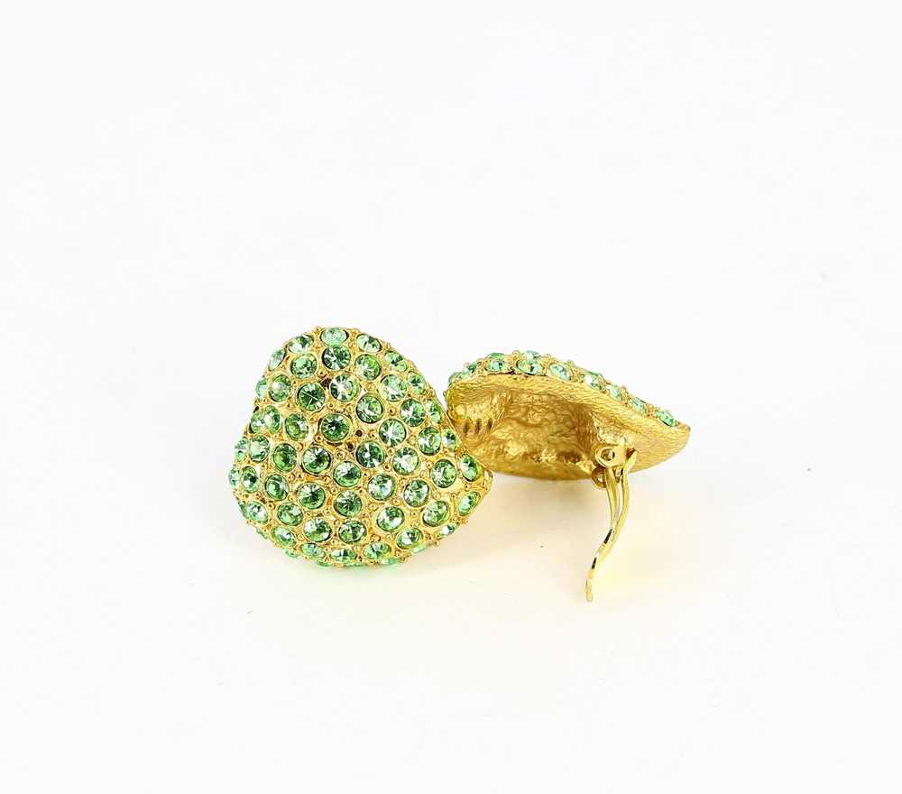 Yves Saint Laurent Green Pearl Earrings - image 1