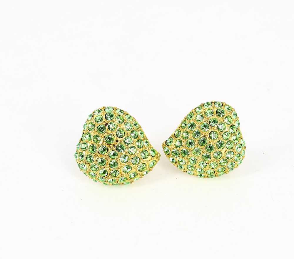 Yves Saint Laurent Green Pearl Earrings - image 2