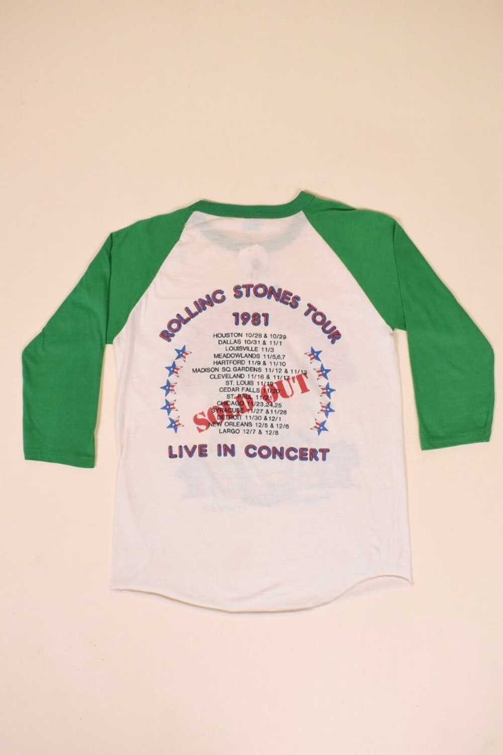 1981 Original Rolling Stones Tour Tee Shirt By Th… - image 2