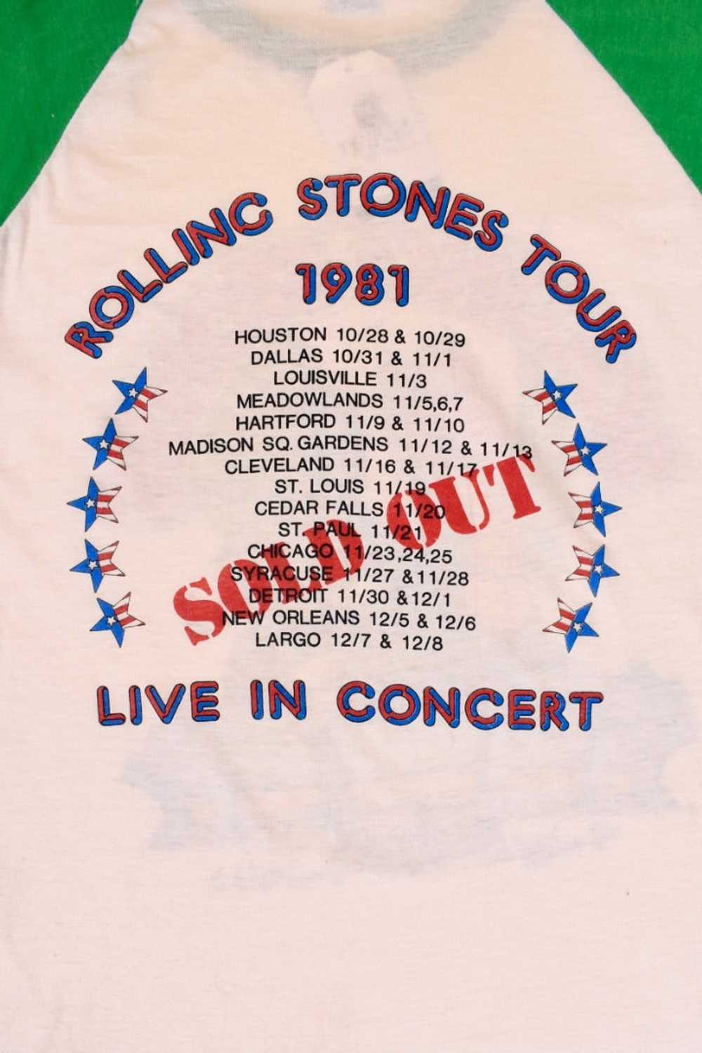 1981 Original Rolling Stones Tour Tee Shirt By Th… - image 3