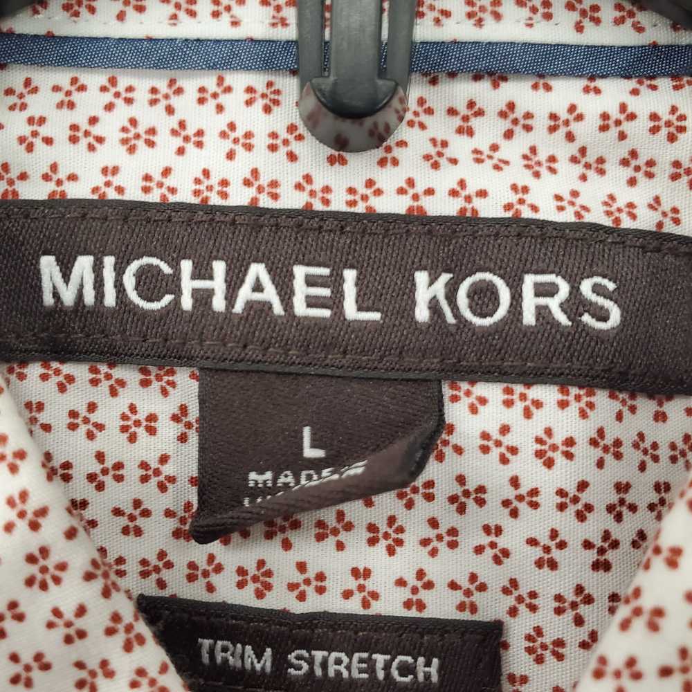 Michael Kors Men Red Graphic Button Up L - image 3