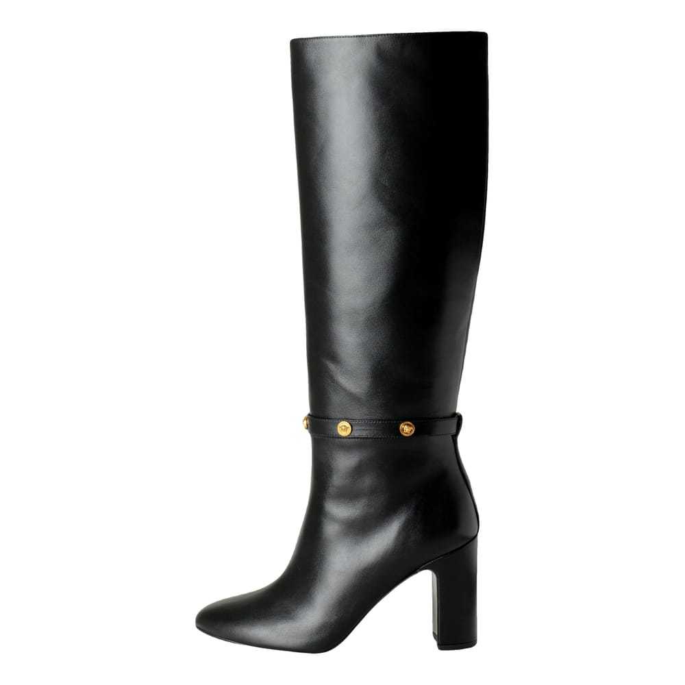 Versace Leather riding boots - image 1