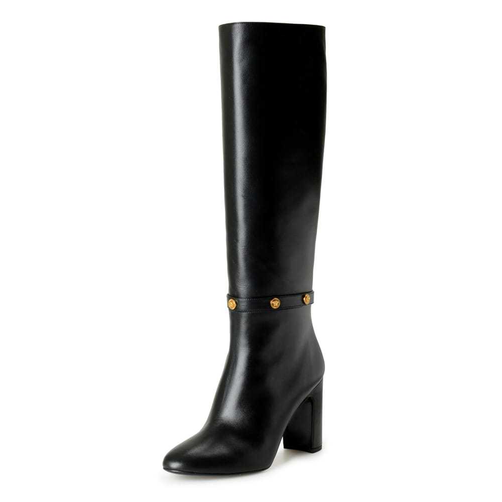 Versace Leather riding boots - image 2