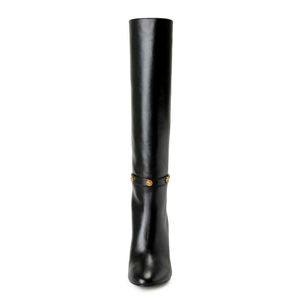 Versace Leather riding boots - image 3