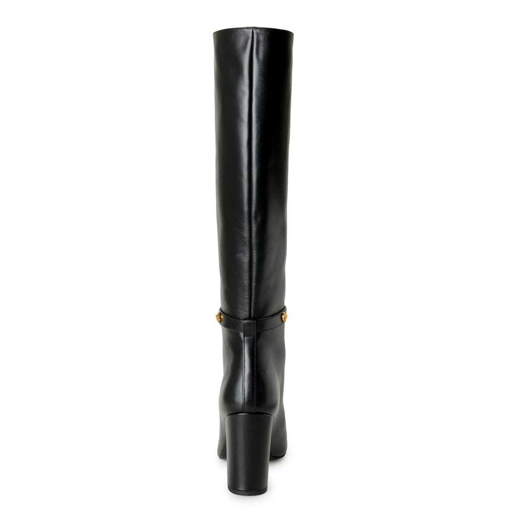 Versace Leather riding boots - image 4