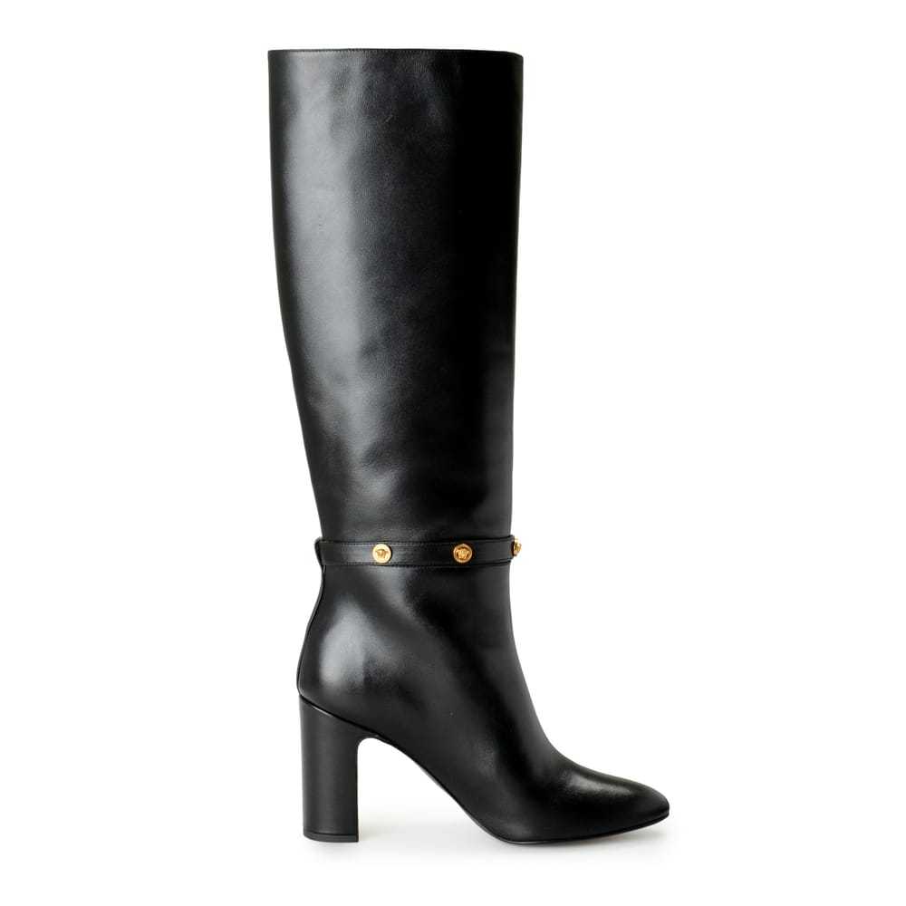 Versace Leather riding boots - image 6