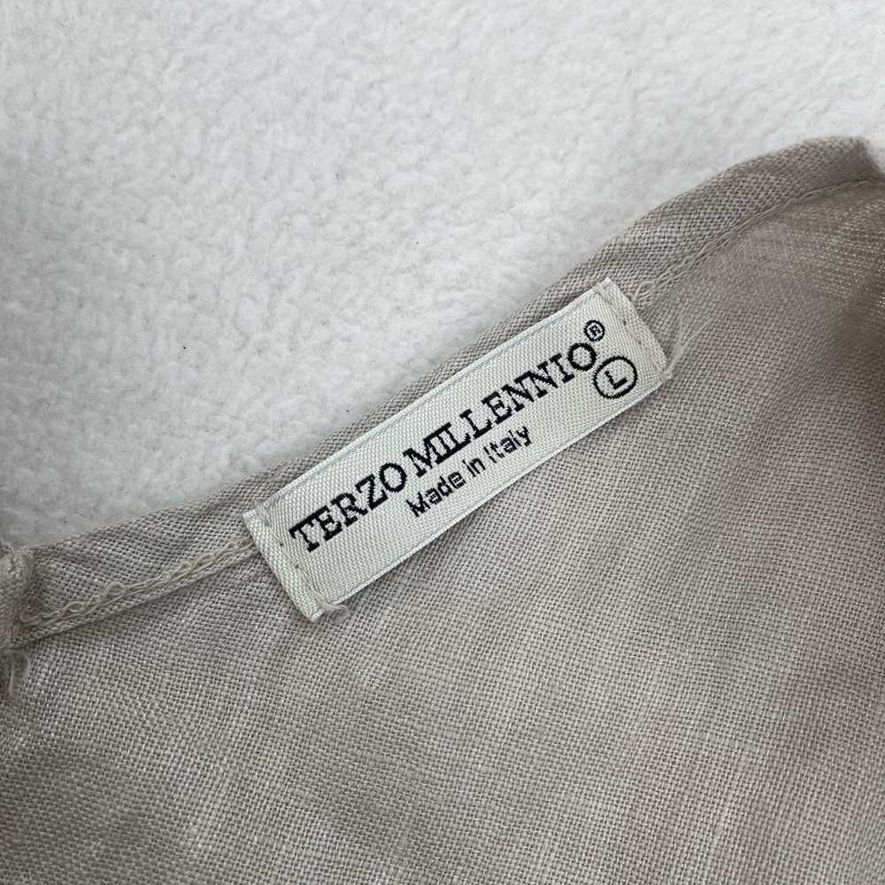Terzo Millennio Dress Large Beige Linen Sleeveles… - image 3