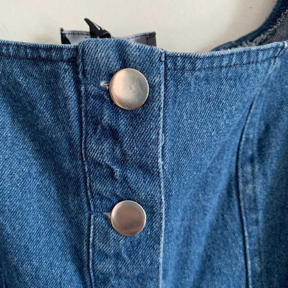 Lulu's Corra Dark Wash Denim Button-Front Mini Dr… - image 5