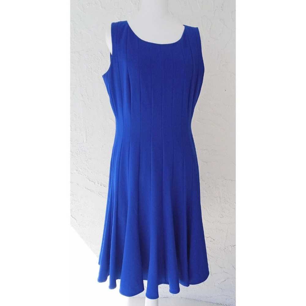 CALVIN KLEIN Women's Pleated Royal Blue Fit and F… - image 1