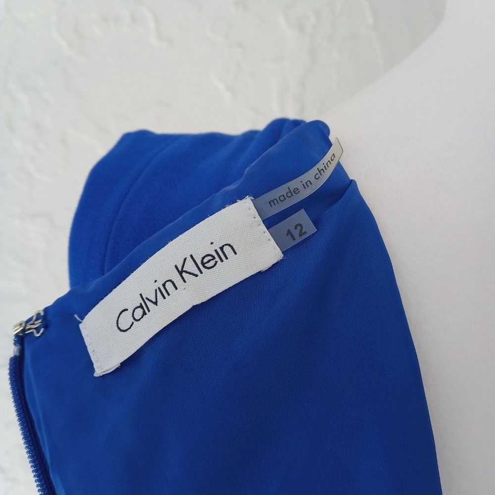 CALVIN KLEIN Women's Pleated Royal Blue Fit and F… - image 2