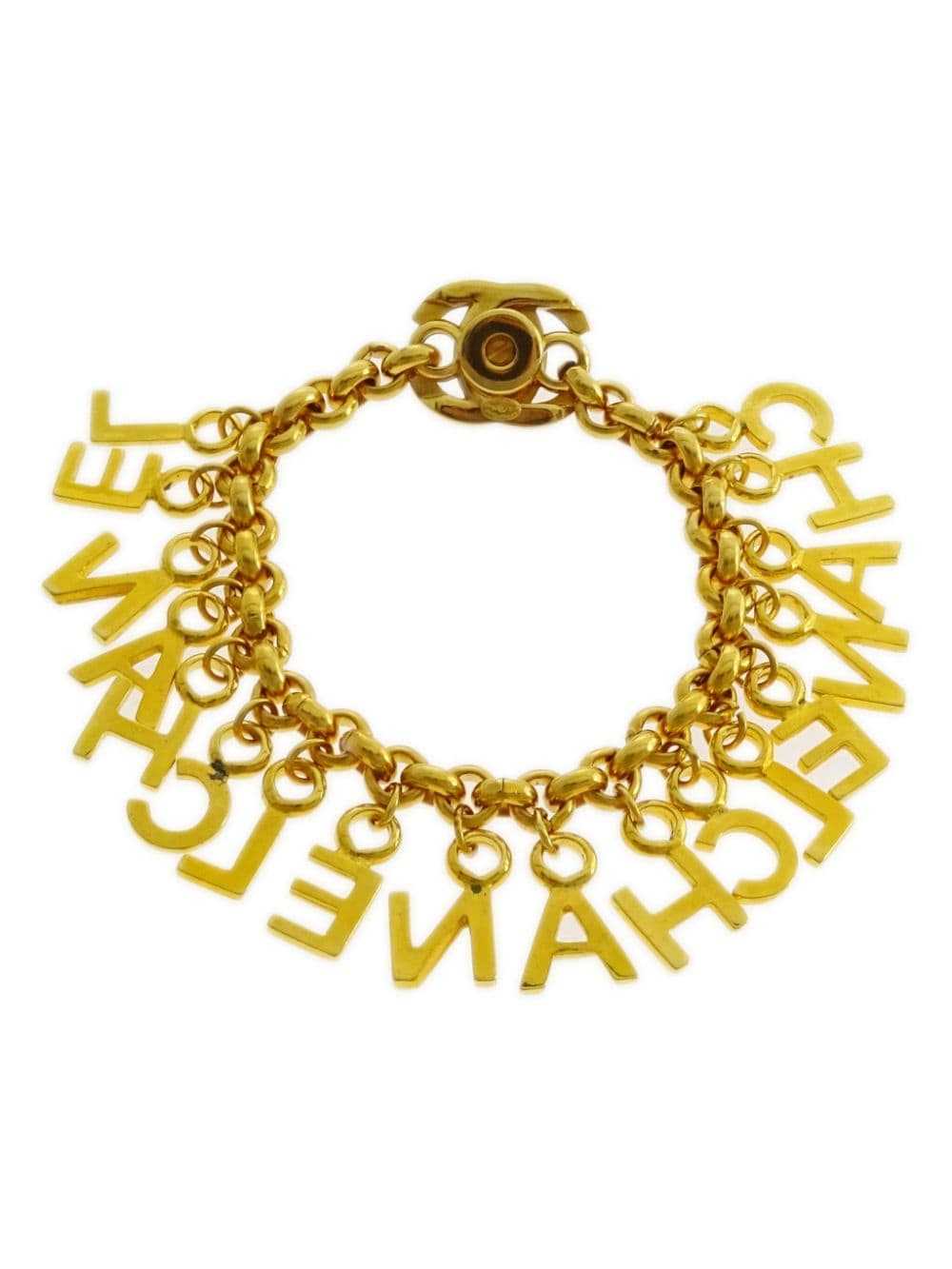 CHANEL Pre-Owned 1996 Turnlock letter charms brac… - image 2