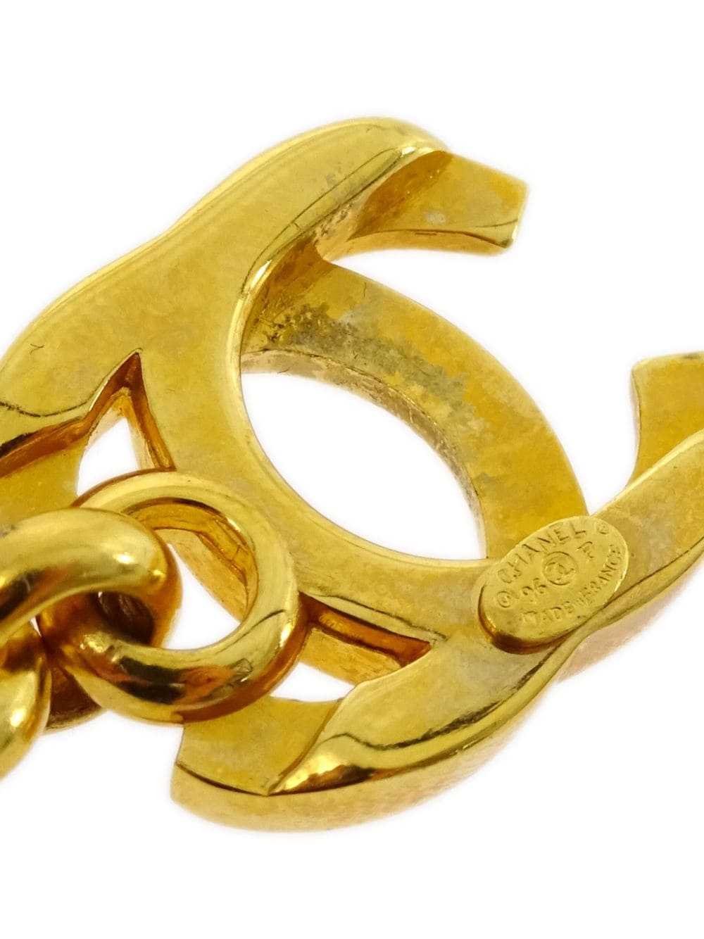 CHANEL Pre-Owned 1996 Turnlock letter charms brac… - image 4