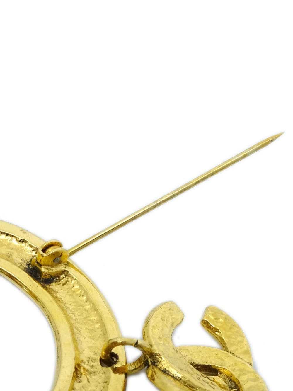 CHANEL Pre-Owned 1994 CC dangle circular brooch -… - image 4