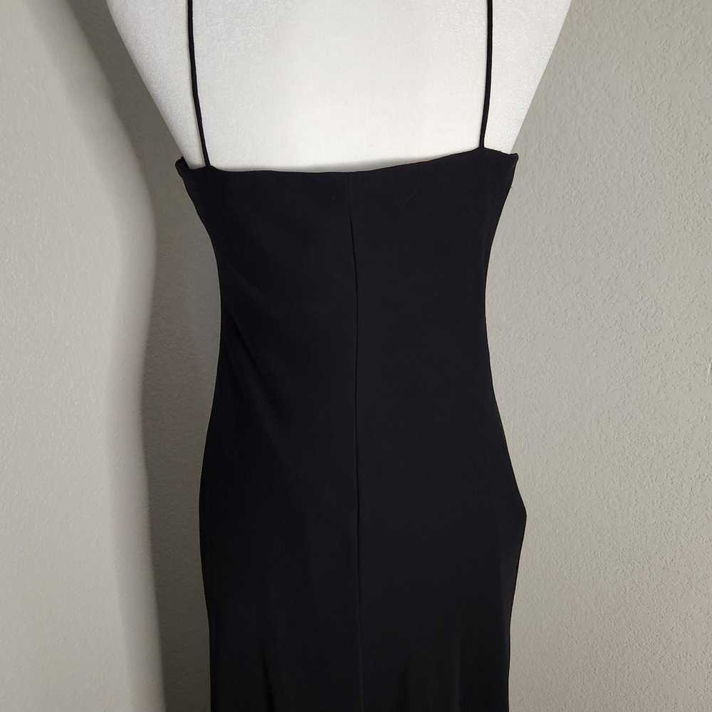 Onyx Nite Vintage 90s Long Black Cowl Neck Gown D… - image 5