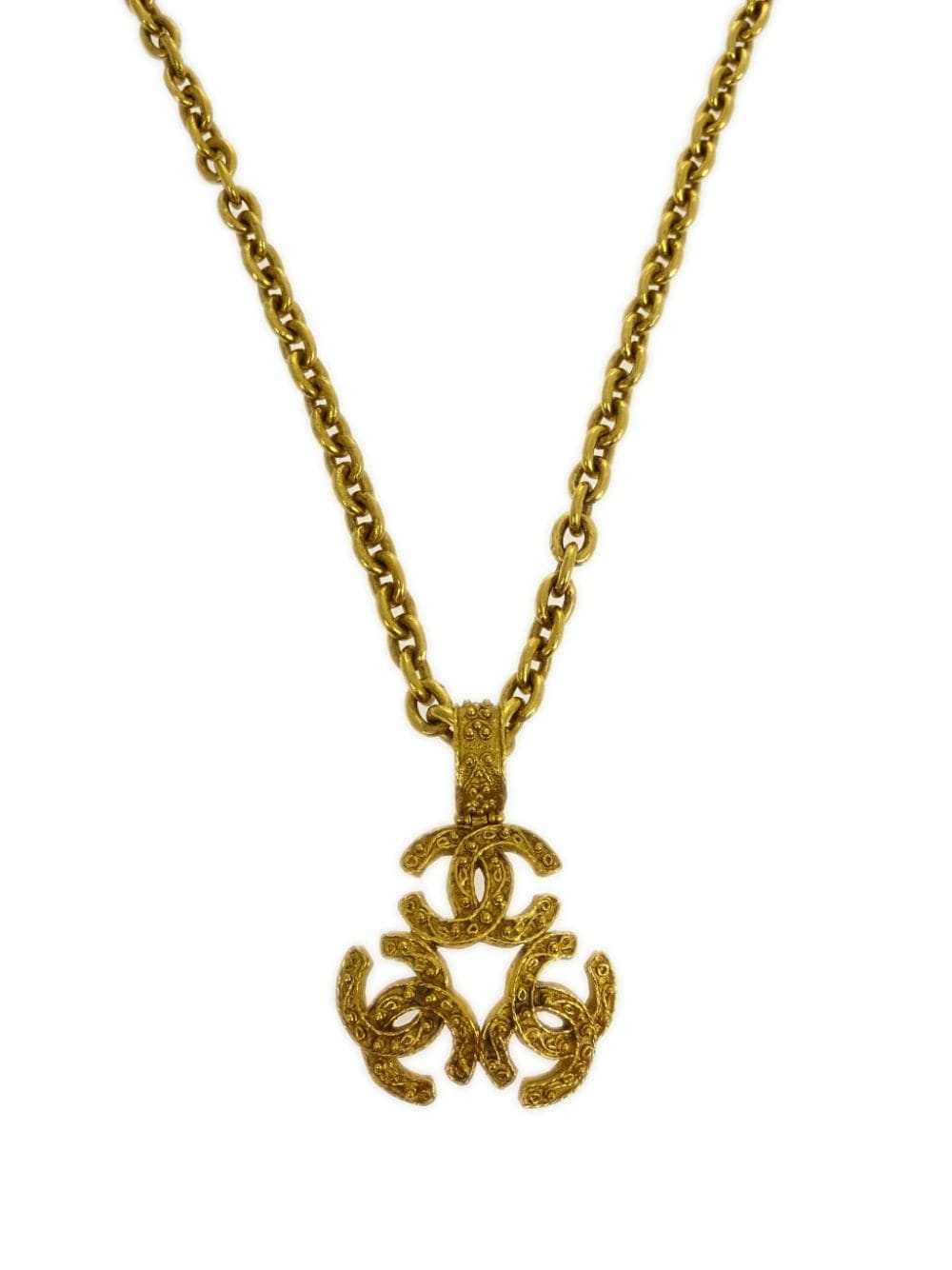 CHANEL Pre-Owned 1994 Triple CC pendant chain nec… - image 2