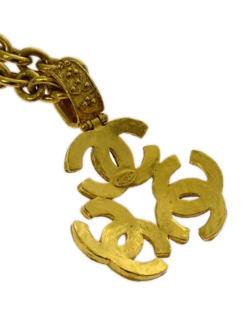 CHANEL Pre-Owned 1994 Triple CC pendant chain nec… - image 4