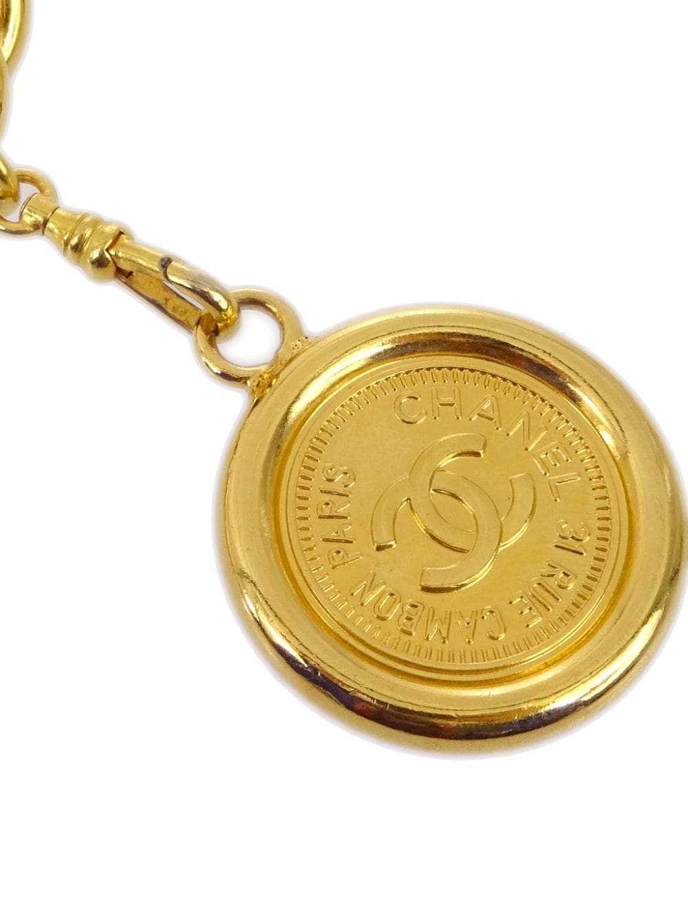 CHANEL Pre-Owned 1994 logo plaque medallion chain… - image 3