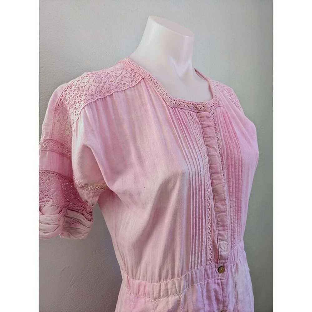 LoveShackFancy Sz Medium Tie Dye Shirt Maxi Dress… - image 7