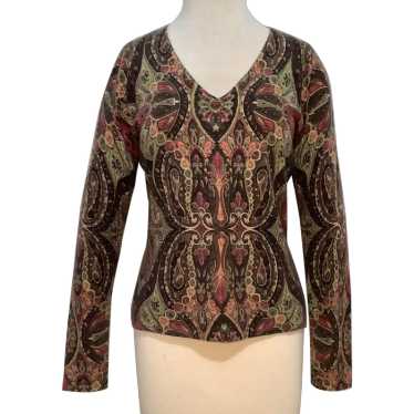 Cashmere Paisley Pullover - Neiman Marcus Collect… - image 1