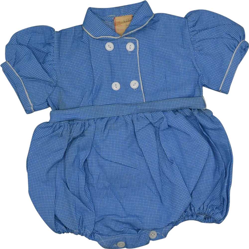 Blue Baby Romper with Original Stamp - image 1