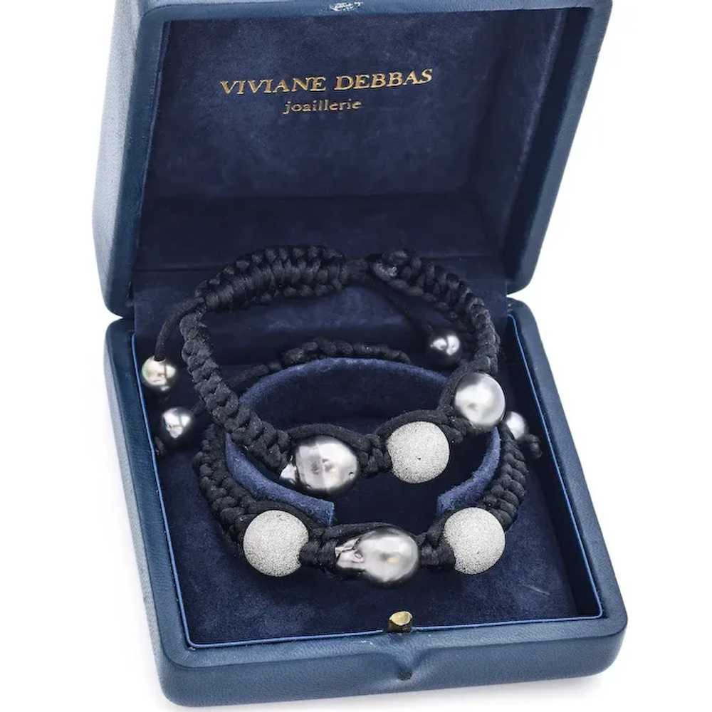 Viviane Debbas 18K White Gold Baroque Pearl Adjus… - image 2