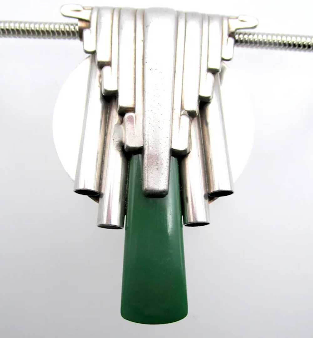 Art Deco German Chrome Galalith Necklace - image 7