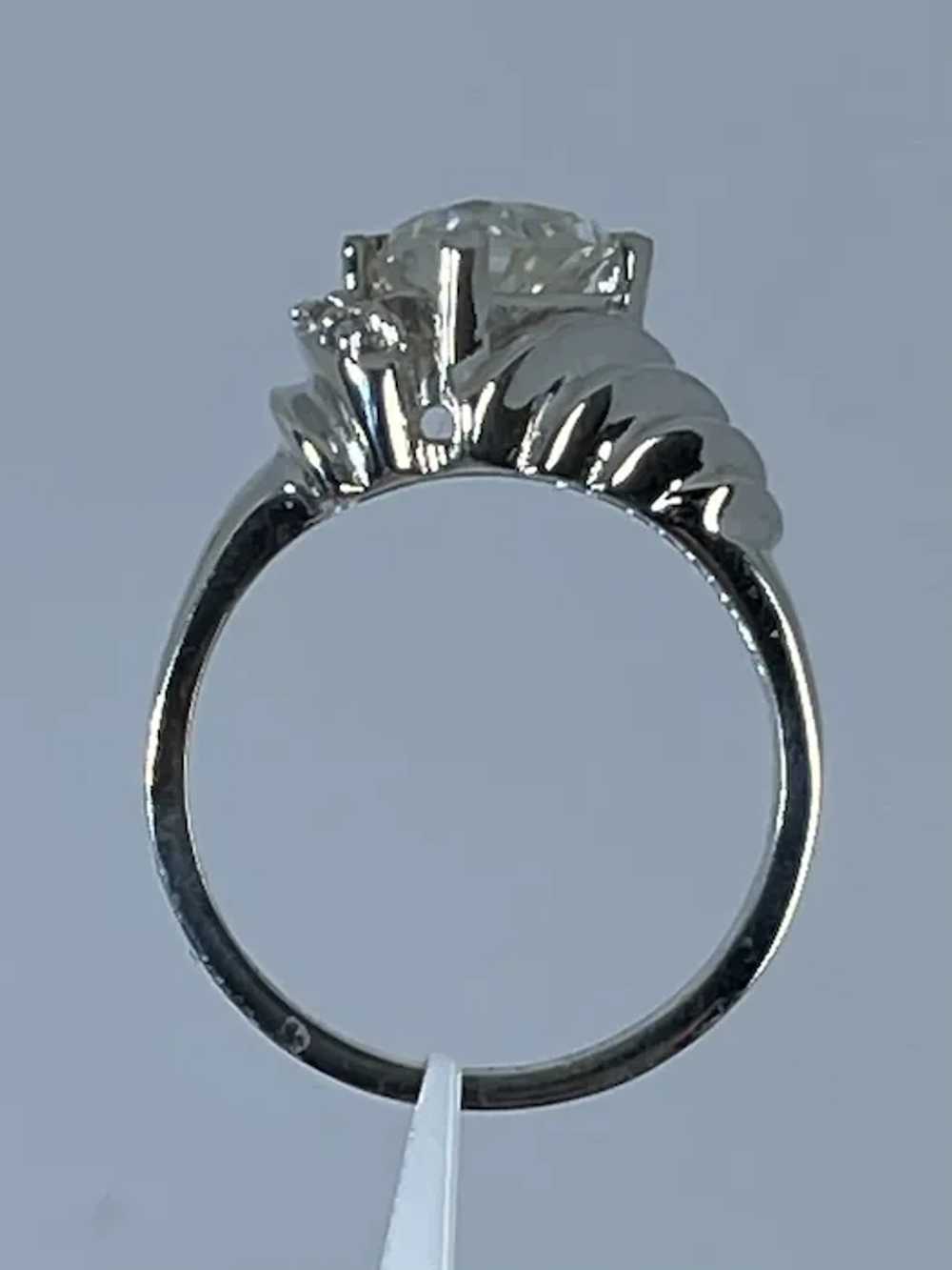 14k Moissanite & Diamonds Hand Crafted Ring - image 6