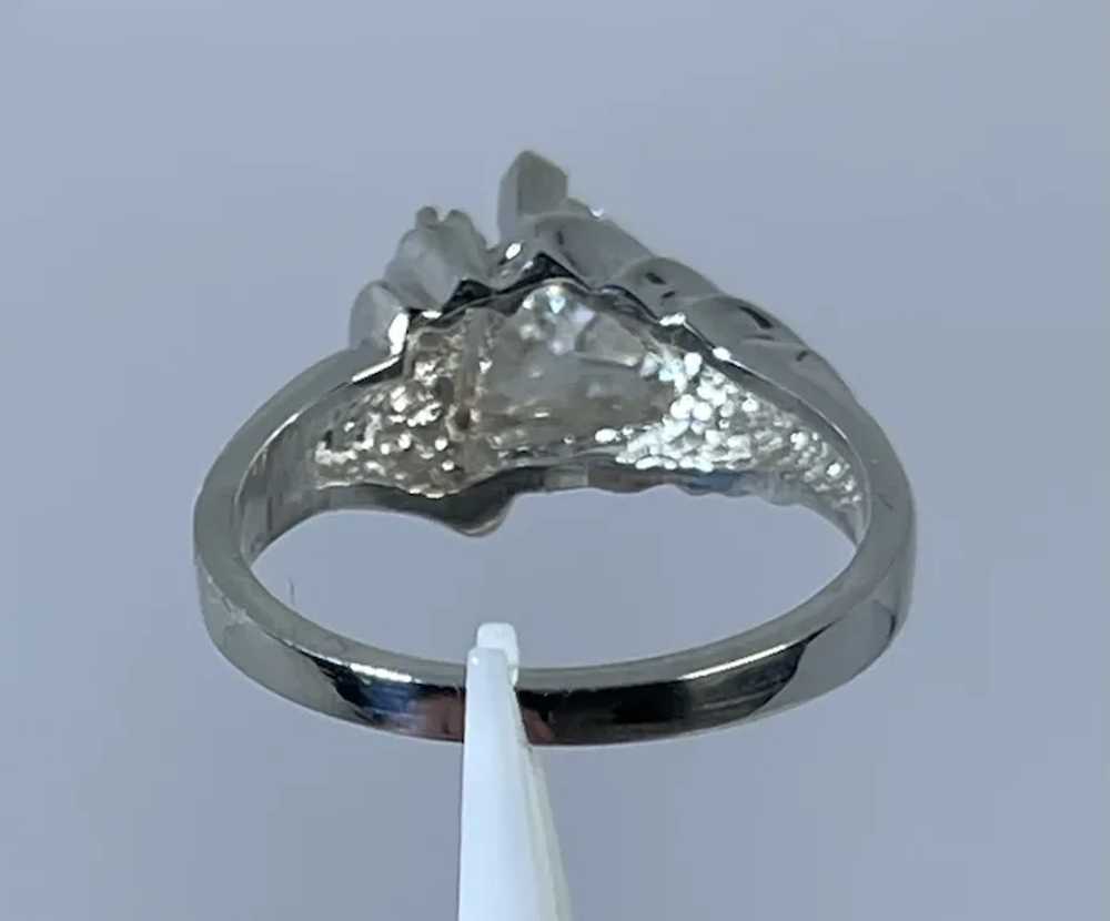 14k Moissanite & Diamonds Hand Crafted Ring - image 7