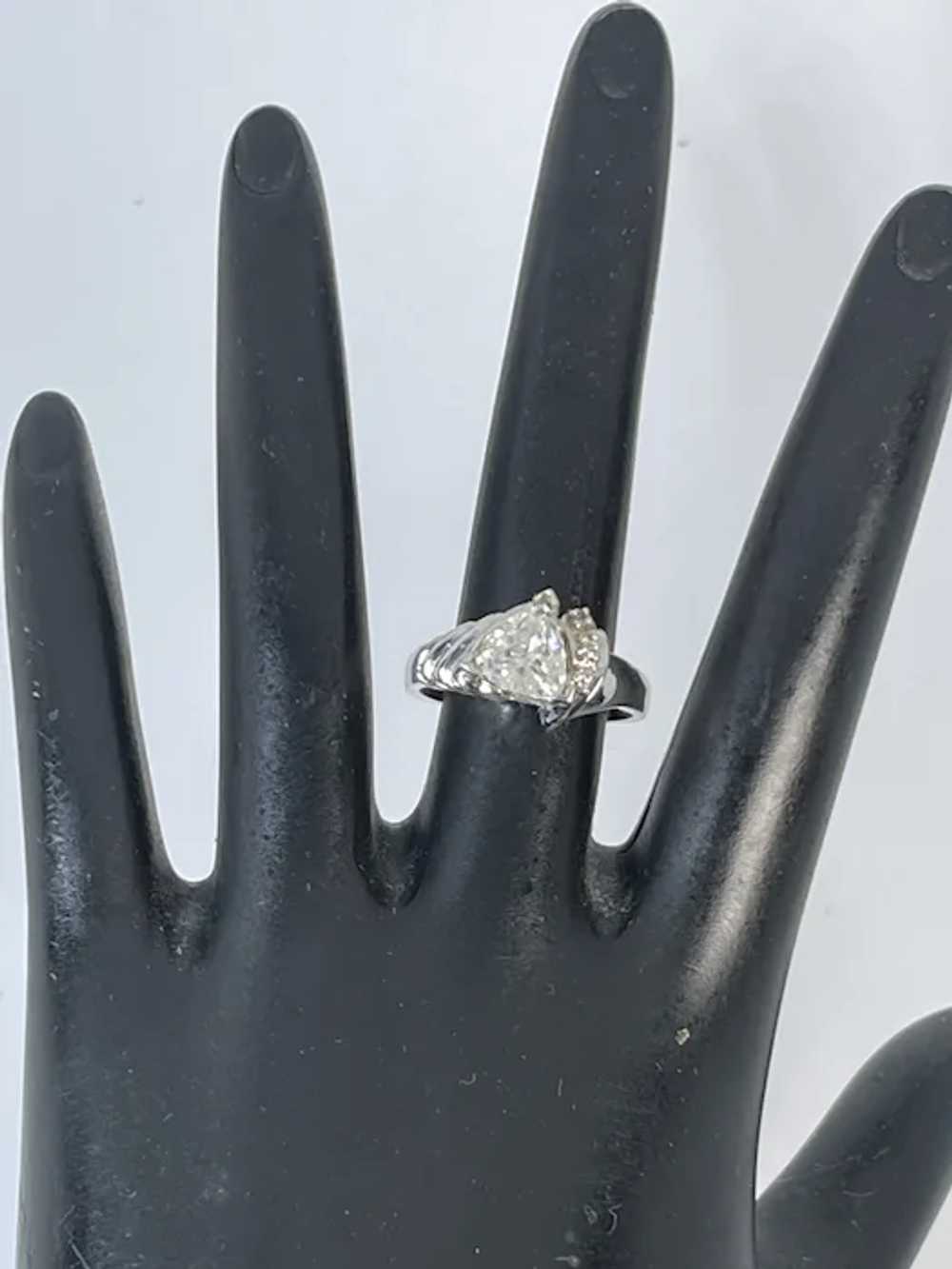 14k Moissanite & Diamonds Hand Crafted Ring - image 8