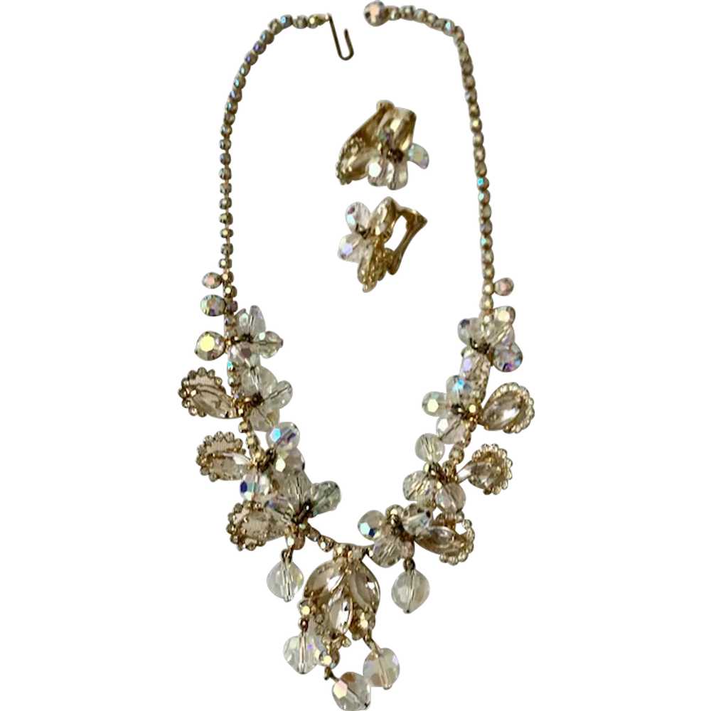 Juliana D & E Crystal Necklace with Rhinestones, … - image 1