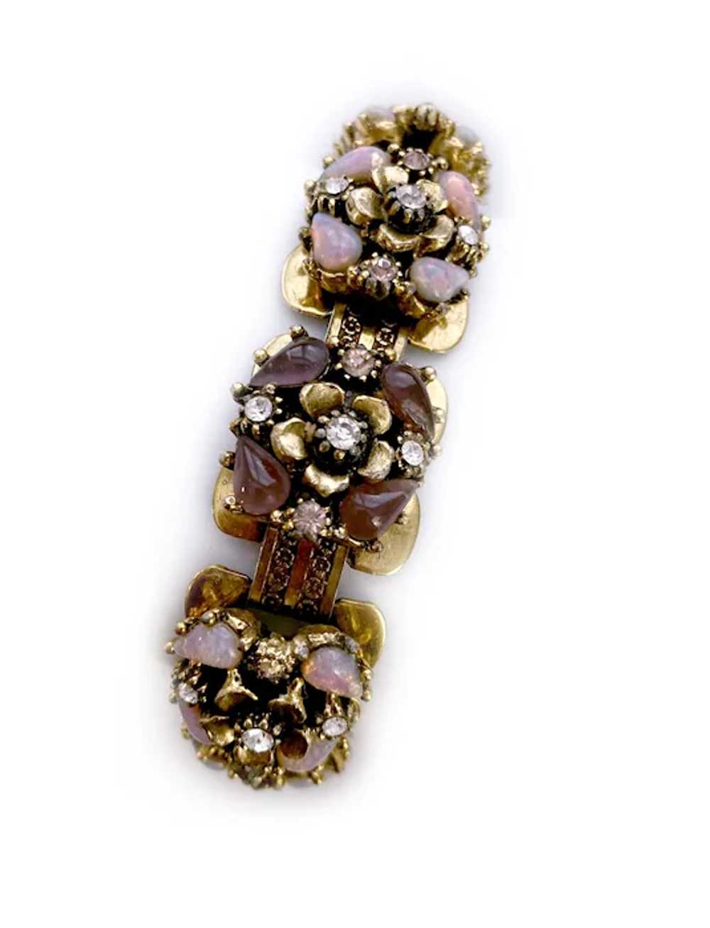 Austro Hungarian Style Bracelet with Faux Opals, … - image 5