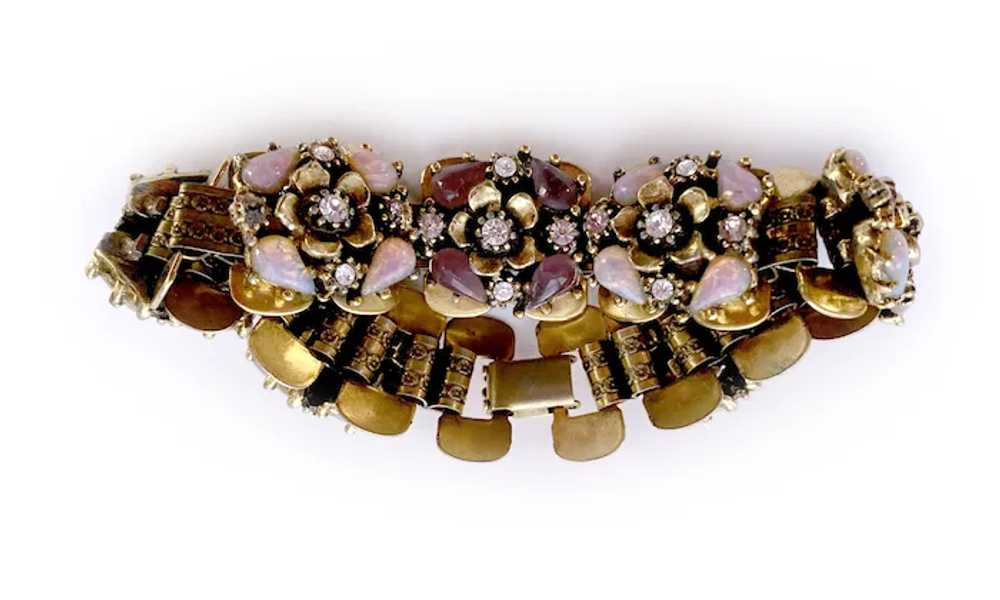 Austro Hungarian Style Bracelet with Faux Opals, … - image 6