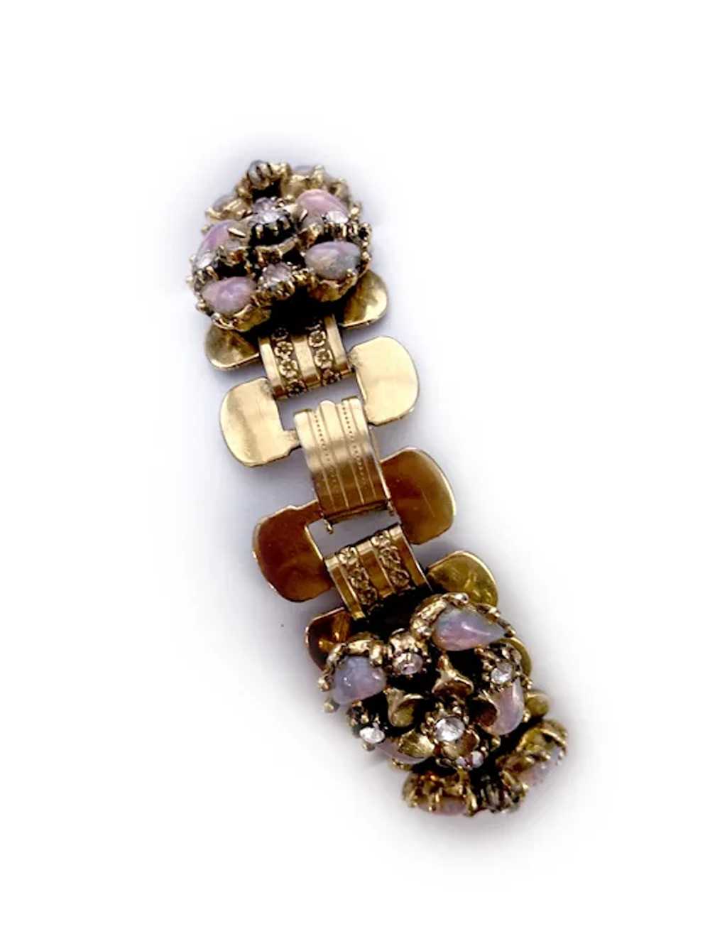 Austro Hungarian Style Bracelet with Faux Opals, … - image 7