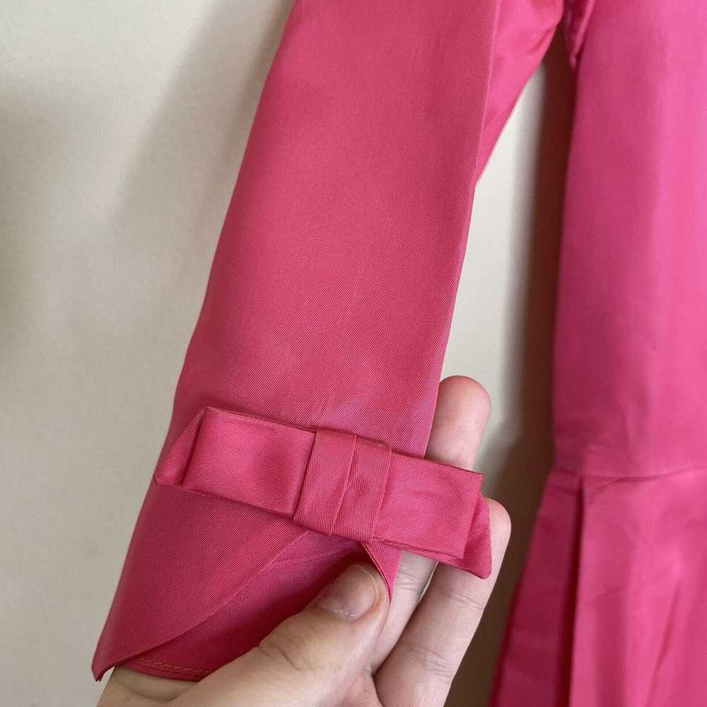 Vtg Womens 50s 60s Barbie Pink Satin Bow Fit Flar… - image 5