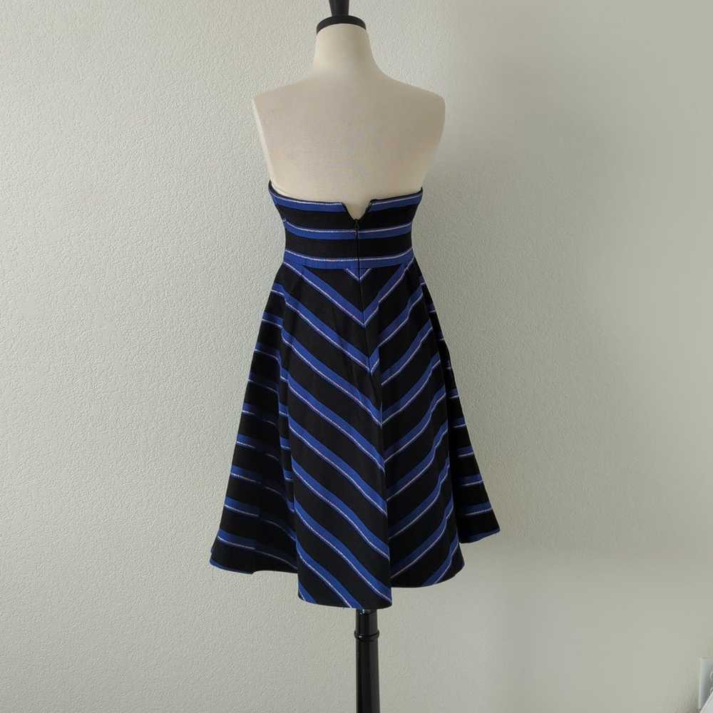 HALSTON HERITAGE Women's Striped Mini Dress Blue … - image 5