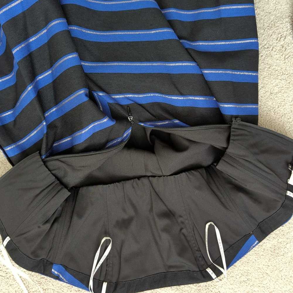 HALSTON HERITAGE Women's Striped Mini Dress Blue … - image 6