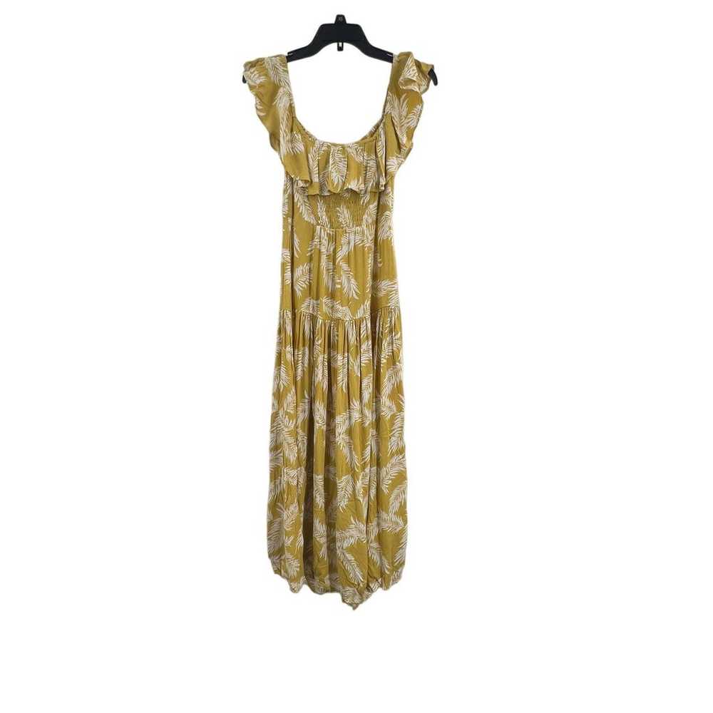 Yumi Kim Yellow Floral Ruffle Midi Dress Size 4 N… - image 5