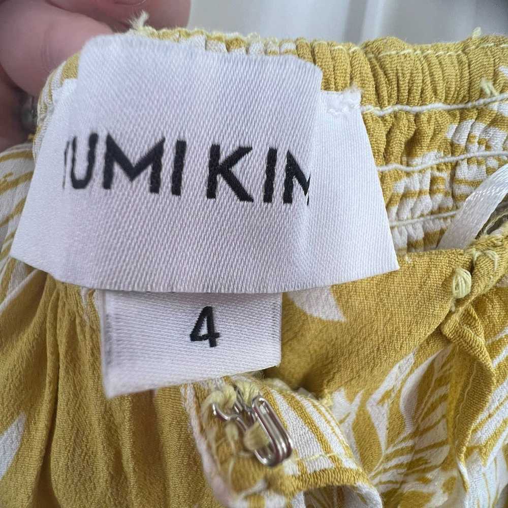 Yumi Kim Yellow Floral Ruffle Midi Dress Size 4 N… - image 6