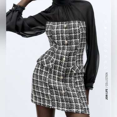 Zara contrasting structured dress